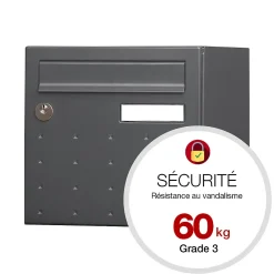 Renz Boîte Aux Lettres 1 Porte-Boite aux lettres CubYsm 1 porte Gris anthracite 7016M