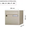 Renz Boîte Aux Lettres 2 Portes-Boite aux lettres CubYsm 2 portes Ivoire 1015B