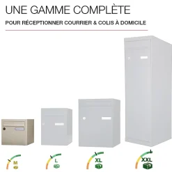 Renz Boîte Aux Lettres 2 Portes-Boite aux lettres CubYsm 2 portes Ivoire 1015B