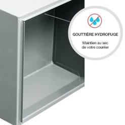 Renz Boite aux lettres Préface compact Gris polaire mat RAL 9006 M