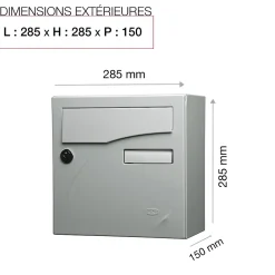 Renz Boite aux lettres Préface compact Gris polaire mat RAL 9006 M