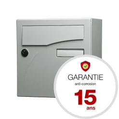 Renz Boite aux lettres Préface compact Gris polaire mat RAL 9006 M