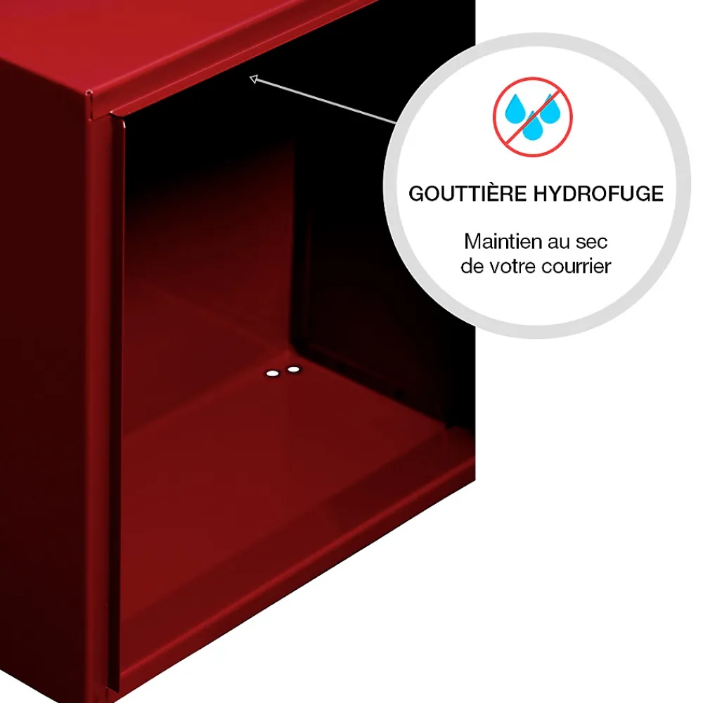 Renz Boîte Aux Lettres 1 Porte-Boite aux lettres Préface compact Rouge pourpre brillant 3004B