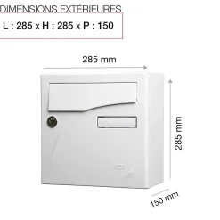 Renz Boite aux lettres Préface compact Blanc brillant RAL 9016B