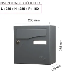 Renz Boite aux lettres Préface compact Gris anthracite mat RAL 7016M