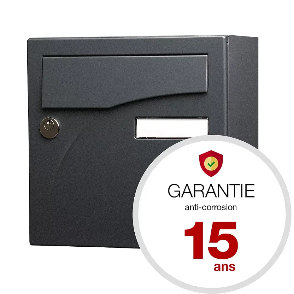 Renz Boite aux lettres Préface compact Noir Sablé RAL 2100 MS