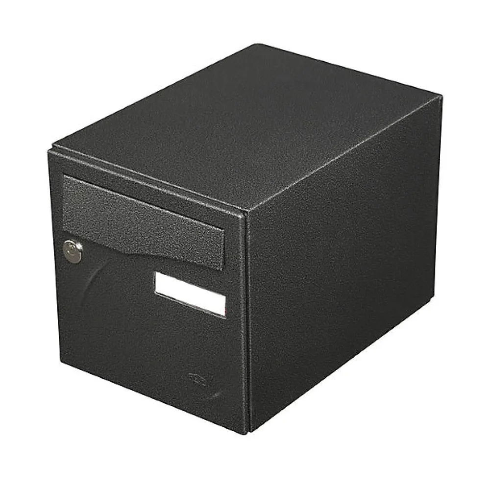 Renz Boite aux lettres Préface 1 porte Noir décor RAL 9005D