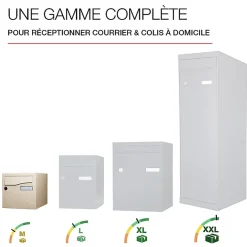 Renz Boîte Aux Lettres 1 Porte-Boite aux lettres Préface 1 porte Ivoire brillant RAL 1015B