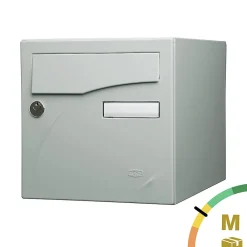 Renz Boîte Aux Lettres 1 Porte-Boite aux lettres Préface 1 porte Gris polaire mat RAL 9006 M