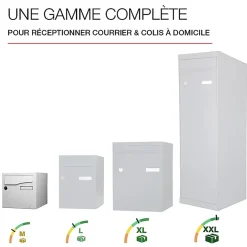 Renz Boite aux lettres Préface 1 porte Blanc brillant RAL 9016B