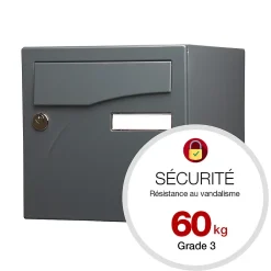 Renz Boite aux lettres Préface 2 portes Gris anthracite RAL 7016M