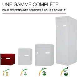 Renz Boite aux lettres Préface 2 portes Rouge pourpre brillant 3004B
