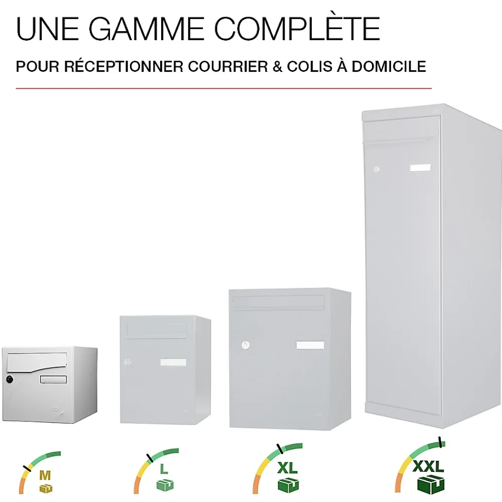 Renz Boite aux lettres Préface 2 portes Blanc neige mat RAL 9016MT