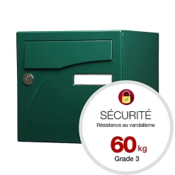 Renz Boite aux lettres Préface 2 portes Vert brillant RAL 6005B