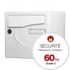 Renz Boîte Aux Lettres 1 Porte-Boite aux lettres Préférence 1 porte blanc brillant 9016B