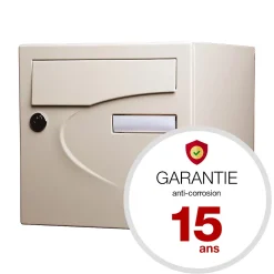 Renz Boite aux lettres Préférence 2 portes ivoire brillant 1015B