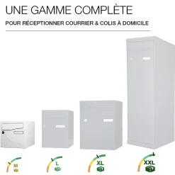 Renz Boîte Aux Lettres 2 Portes-Boite aux lettres Préférence 2 portes blanc brillant 9016B