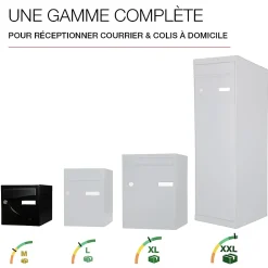 Renz Boite aux lettres Préférence 2 portes noir mat 9005M