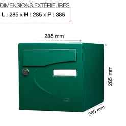 Renz Boîte Aux Lettres 1 Porte-Boite aux lettres Préférence 1P vert brillant 6005B