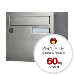 Renz Boite aux lettres Rivage 1 porte inox brossé