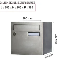 Renz Boite aux lettres Rivage 1 porte inox brossé
