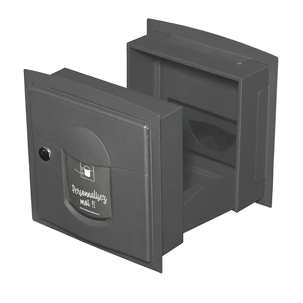 Renz Boite aux lettres Soléa à encastrer 2 portes Gris anthracite REN 0206 MS