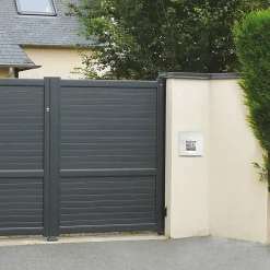 Renz Boîte Aux Lettres 2 Portes-Boite aux lettres Soléa à encastrer 2 portes Blanc mat 9010M