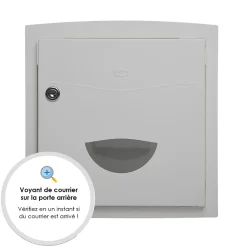 Renz Boîte Aux Lettres 2 Portes-Boite aux lettres Soléa à encastrer 2 portes Blanc mat 9010M