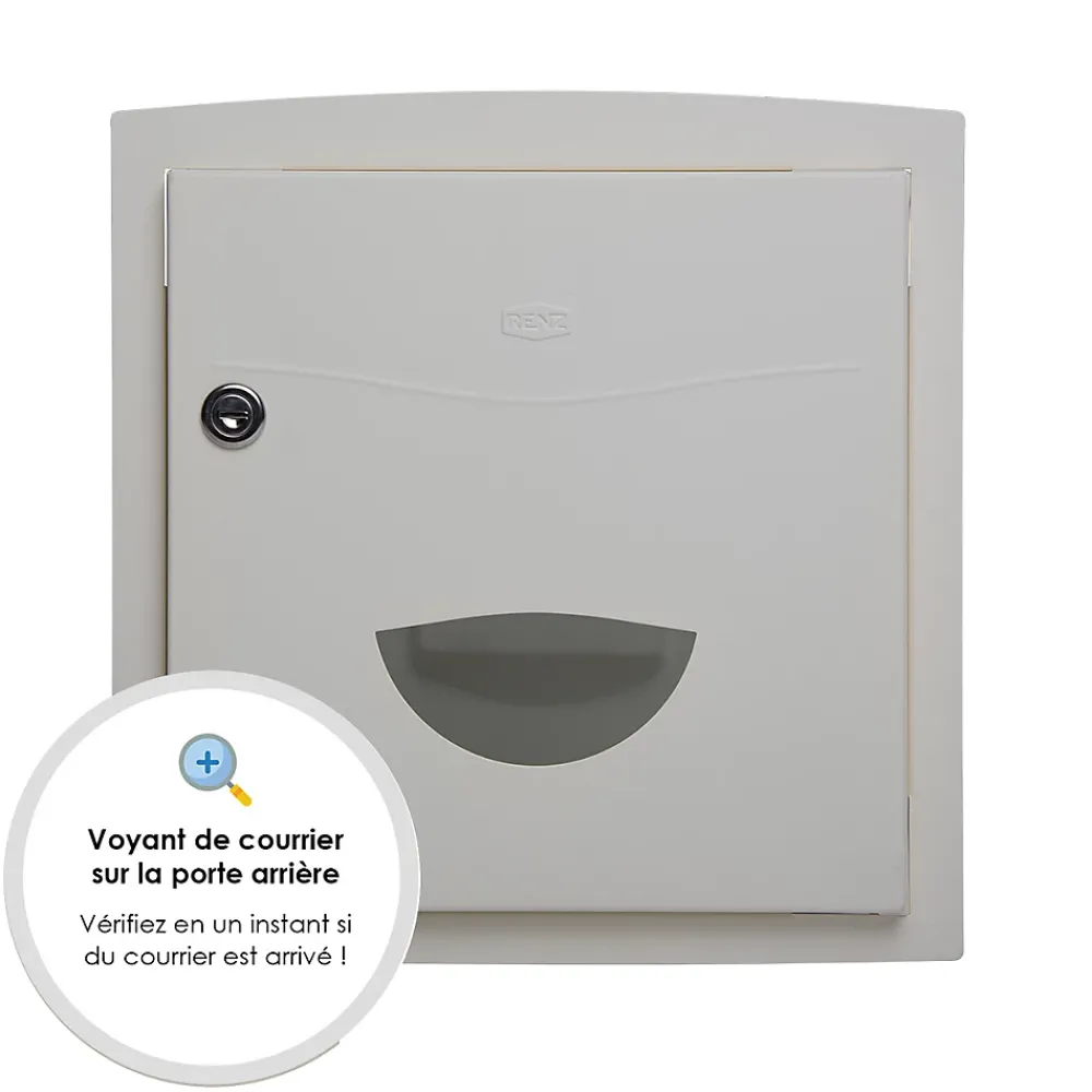 Renz Boite aux lettres Soléa à encastrer 2 portes Ton Pierre sablé 1013MS