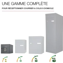 Renz Boite aux lettres Soléa 1 porte Gris anthracite aspect sablé REN 0206MS
