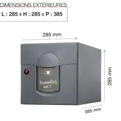 Renz Boite aux lettres Soléa 1 porte Gris anthracite aspect sablé REN 0206MS