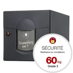 Renz Boîte Aux Lettres 1 Porte-Boite aux lettres Soléa 1 porte Noir Sablé 2100 MS