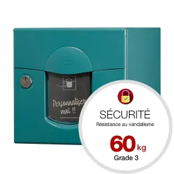 Renz Boite aux lettres Soléa 2 portes turquoise 6033 B