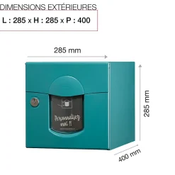 Renz Boite aux lettres Soléa 2 portes turquoise 6033 B