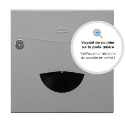 Renz Boîte Aux Lettres 2 Portes-Boite aux lettres Soléa 2 portes Gris RAL 7037 mat