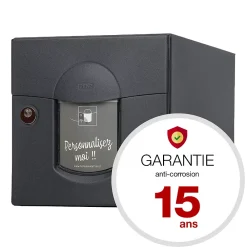 Renz Boîte Aux Lettres 2 Portes-Boite aux lettres Soléa 2 portes Noir Sablé 2100 MS