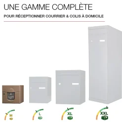 Renz Boite aux lettres Soléa 2 portes taupe RAL 7006 B
