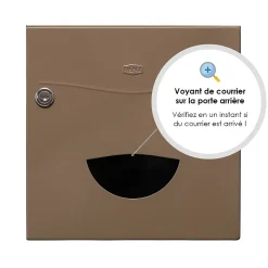 Renz Boite aux lettres Soléa 2 portes taupe RAL 7006 B