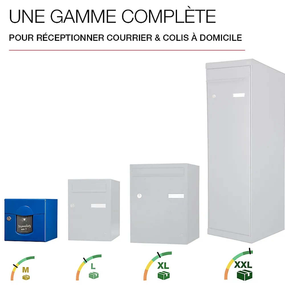 Renz Boite aux lettres Soléa 2 portes bleu 5010 B