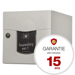 Renz Boite aux lettres Soléa 1 porte Ton pierre aspect sablé RAL 1013MS