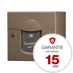Renz Boite aux lettres Soléa 1 porte Taupe RAL 7006 B