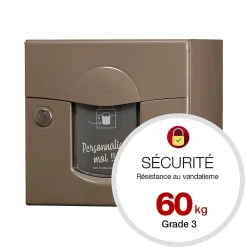 Renz Boite aux lettres Soléa 1 porte Taupe RAL 7006 B