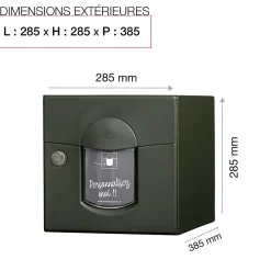 Renz Boite aux lettres Soléa 1 porte Vert mat sablé RAL 6007 MS