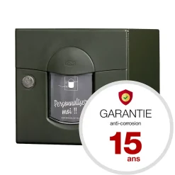 Renz Boite aux lettres Soléa 1 porte Vert mat sablé RAL 6007 MS