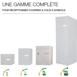 Renz Boîte À Colis-Boite à colis Atout 1 porte blanc mat sablé RAL 9010 MS
