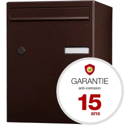 Renz Boite à colis Atout 1 porte Brun brillant RAL 8019 B
