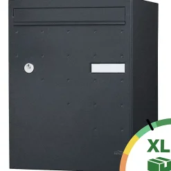 Renz Boîte À Colis-Boite à colis Atout 1 porte Noir Sablé RAL 2100MS