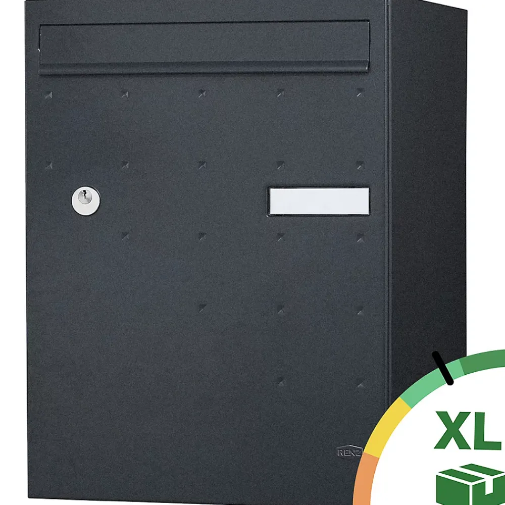 Renz Boîte À Colis-Boite à colis Atout 1 porte Noir Sablé RAL 2100MS