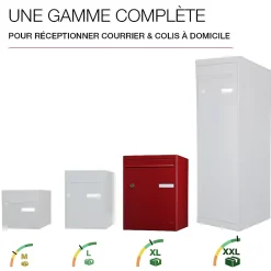 Renz Boîte À Colis-Boite à colis Atout 1 porte Rouge brillant RAL 3004 B