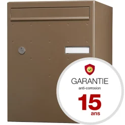 Renz Boite à colis Atout 1 porte Taupe brillant RAL 7006 B